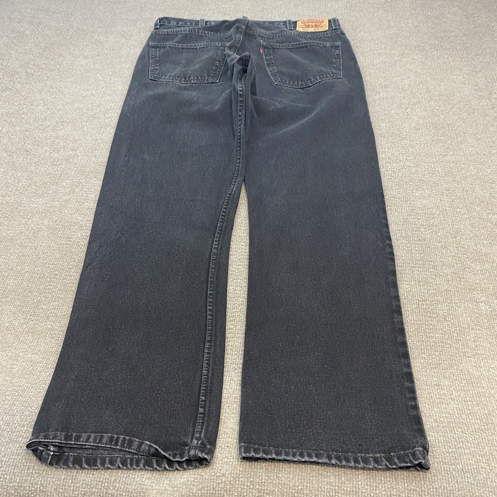 Levis Jeans 505 Vintage Straight Distressed Denim y2k Faded Black Men Size 38x34